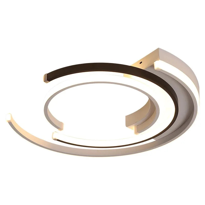 Plafonnier plat rond en aluminium au design moderne