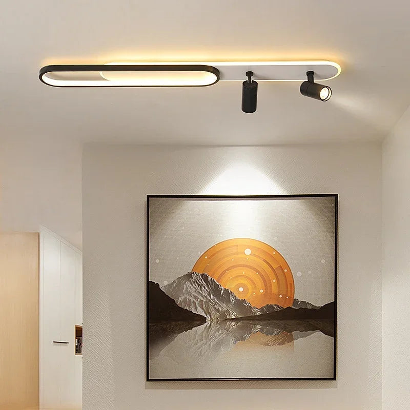 Plafonnier doré Led moderne