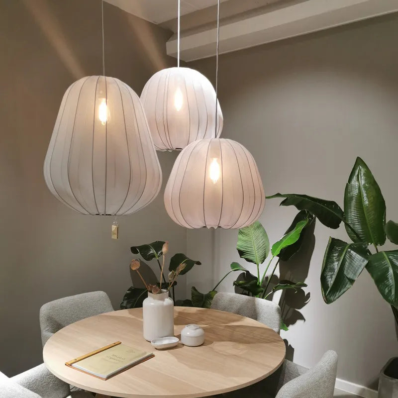 Lampe suspendue en tissu artificiel au design nordique moderne