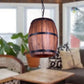 Lampe suspendue en bois pour loft