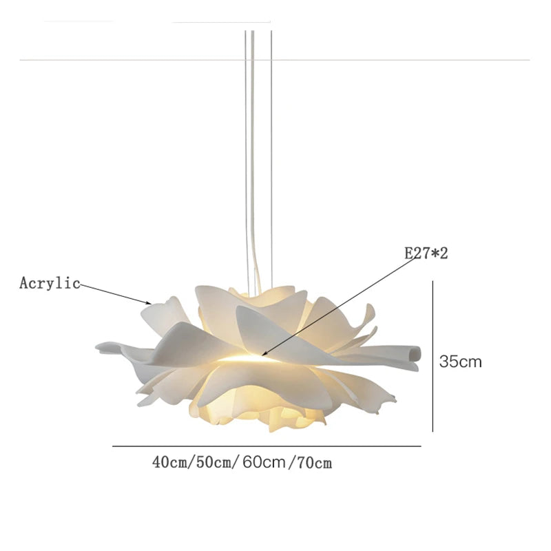 Plafonnier LED nordique en forme de pétale
