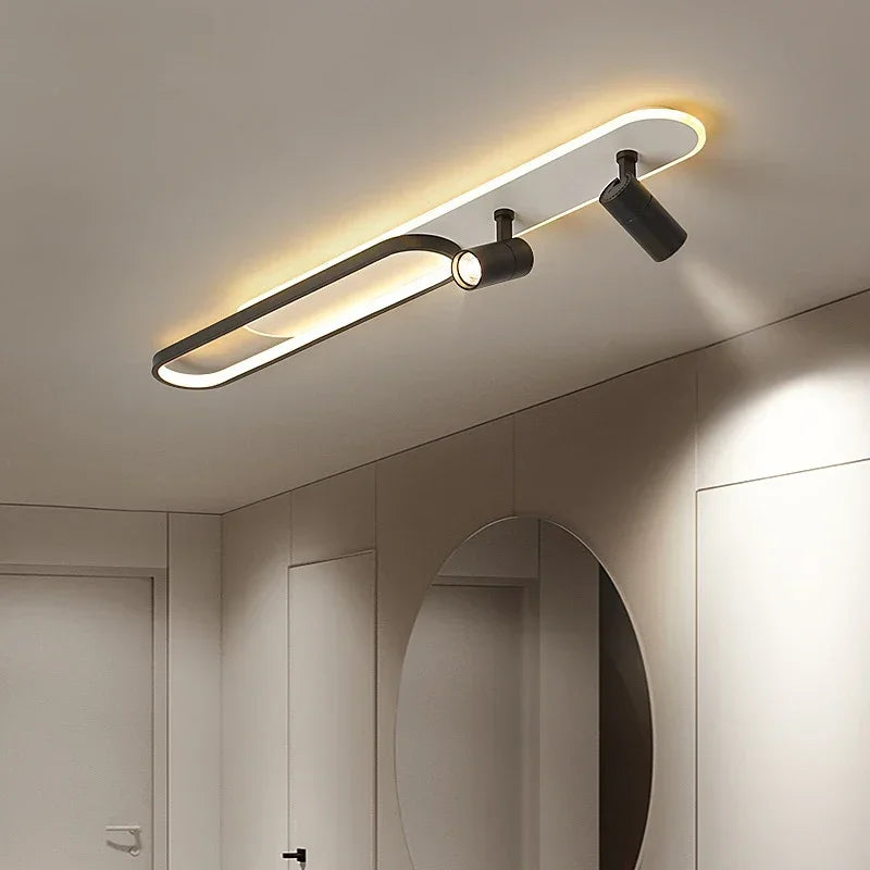 Plafonnier doré Led moderne