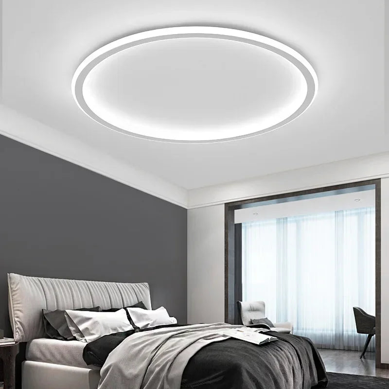 Plafonnier LED circulaire au design nordique minimaliste