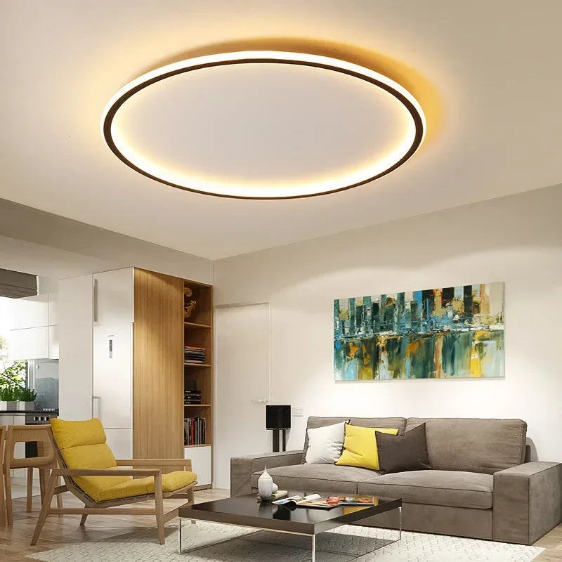 Plafonnier LED circulaire au design nordique minimaliste